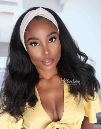 GIGI BEAUTY - HEADBAND WIG KINKY WAVY HUMAN HAIR HEADBAND WIG - GIGI001