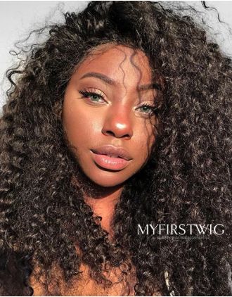 BRITTANY – INDIAN REMY HAIR LONG CURLY LACE FRONT WIG - LFC001