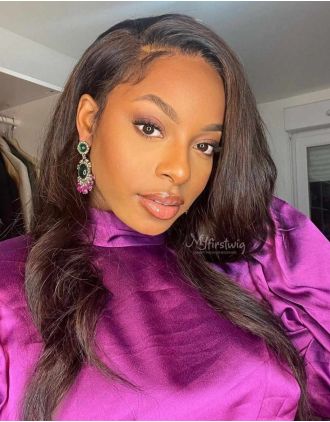 ADANNA - INDIAN HAIR SIDE PART WAVY WIG LACE FRONT WIG - LFW067