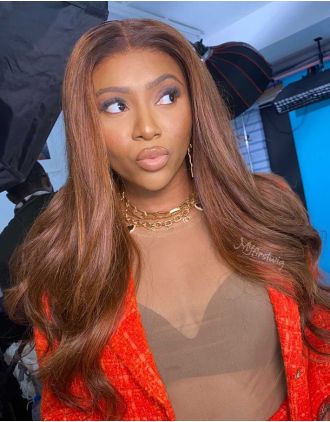 THECOLOURPLUG - COPA CUBANNA INDIAN REMY HAIR STRAIGHT OMBRE BROWN LACE FRONT WIGS - TCP010